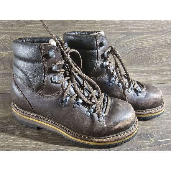 Hanwag Grunten Hiking Boot Lady Womens 5.5 EU 37.5 Brown Leather Gorpcore Lace - Picture 1 of 11